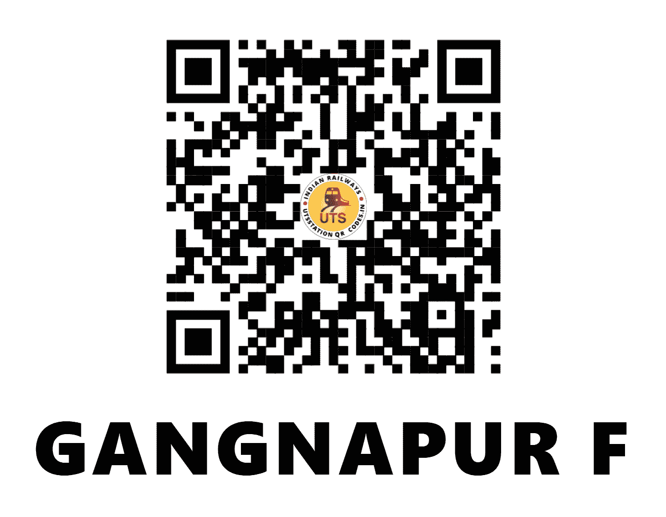 UTS QR Code for GANGNAPUR F - GGP - ER (WEST BENGAL)